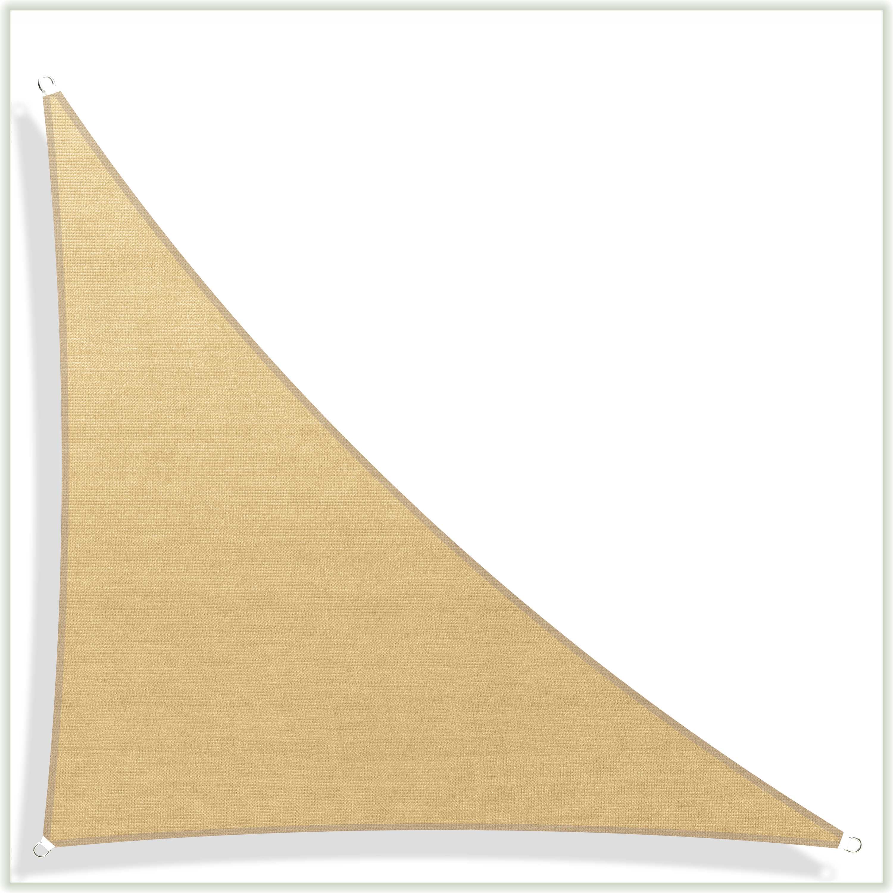 Right Triangle Sun Shade Sail Canopy, Commercial Grade, 7 Sizes, 8 Colors Sun Shade Sail Colourtree 24' x 24' x 33.9' Sand Beige 