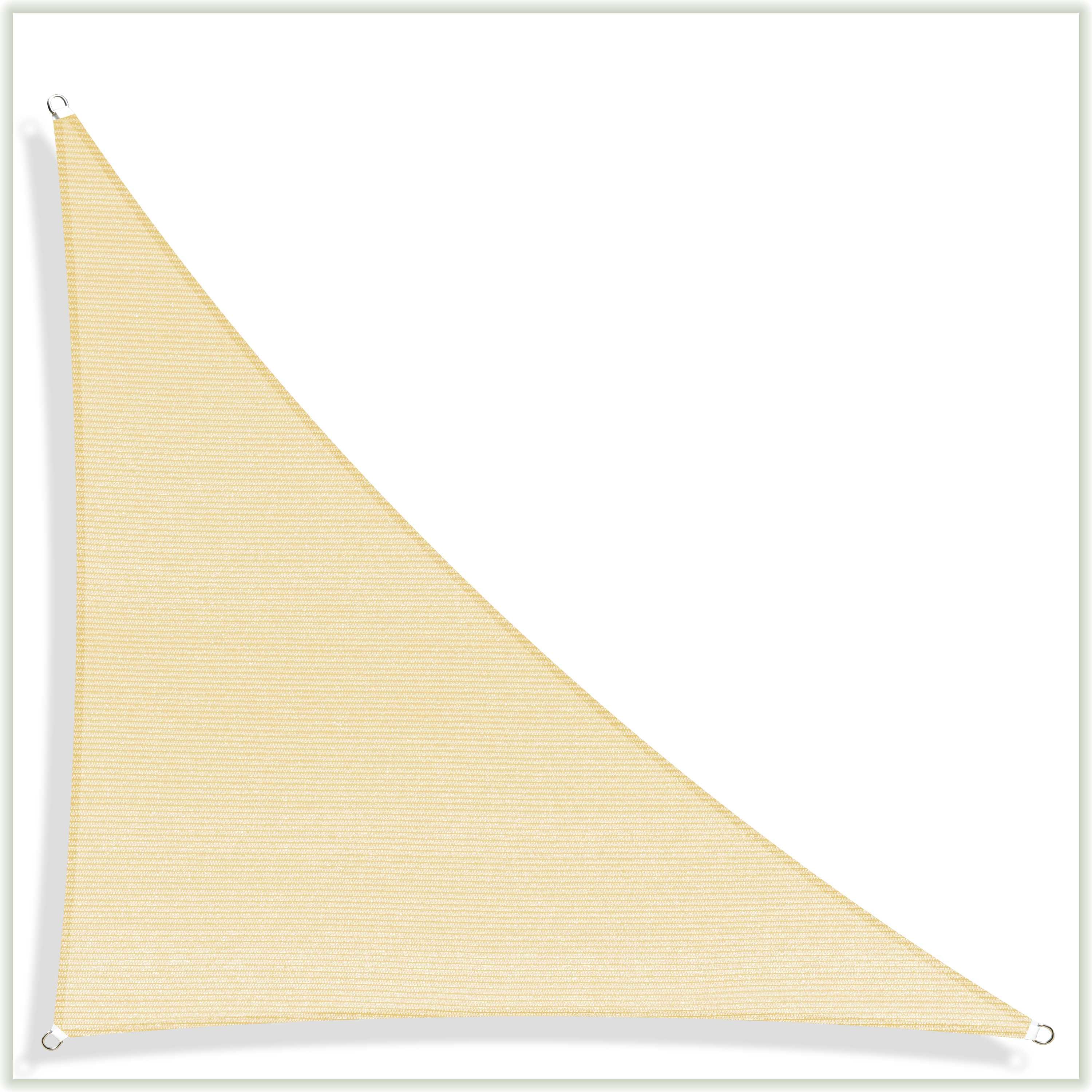 Right Triangle Sun Shade Sail Canopy, Commercial Grade, 7 Sizes, 8 Colors Sun Shade Sail Colourtree 24' x 24' x 33.9' Beige 
