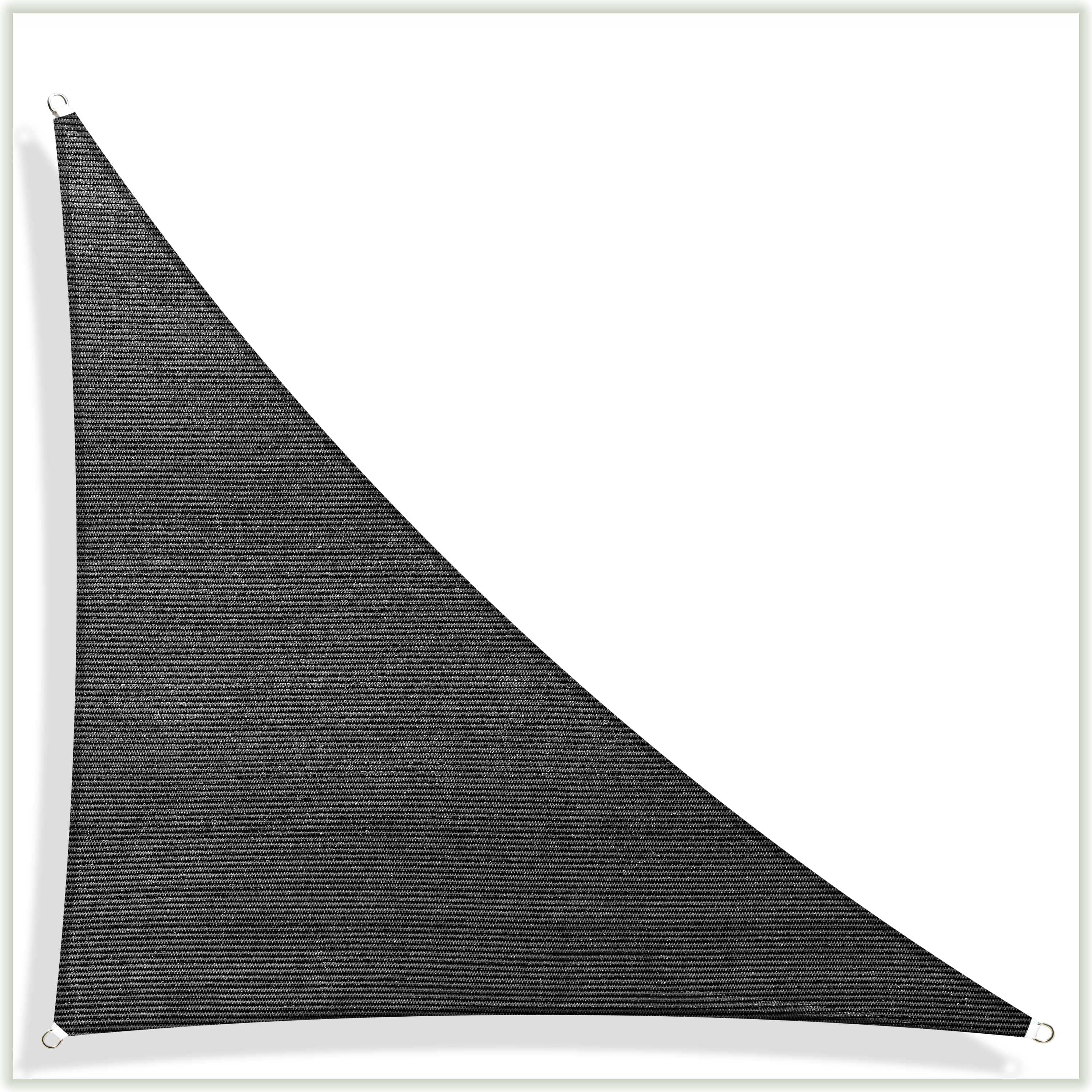 Right Triangle Sun Shade Sail Canopy, Commercial Grade, 7 Sizes, 8 Colors Sun Shade Sail Colourtree 24' x 24' x 33.9' Black 