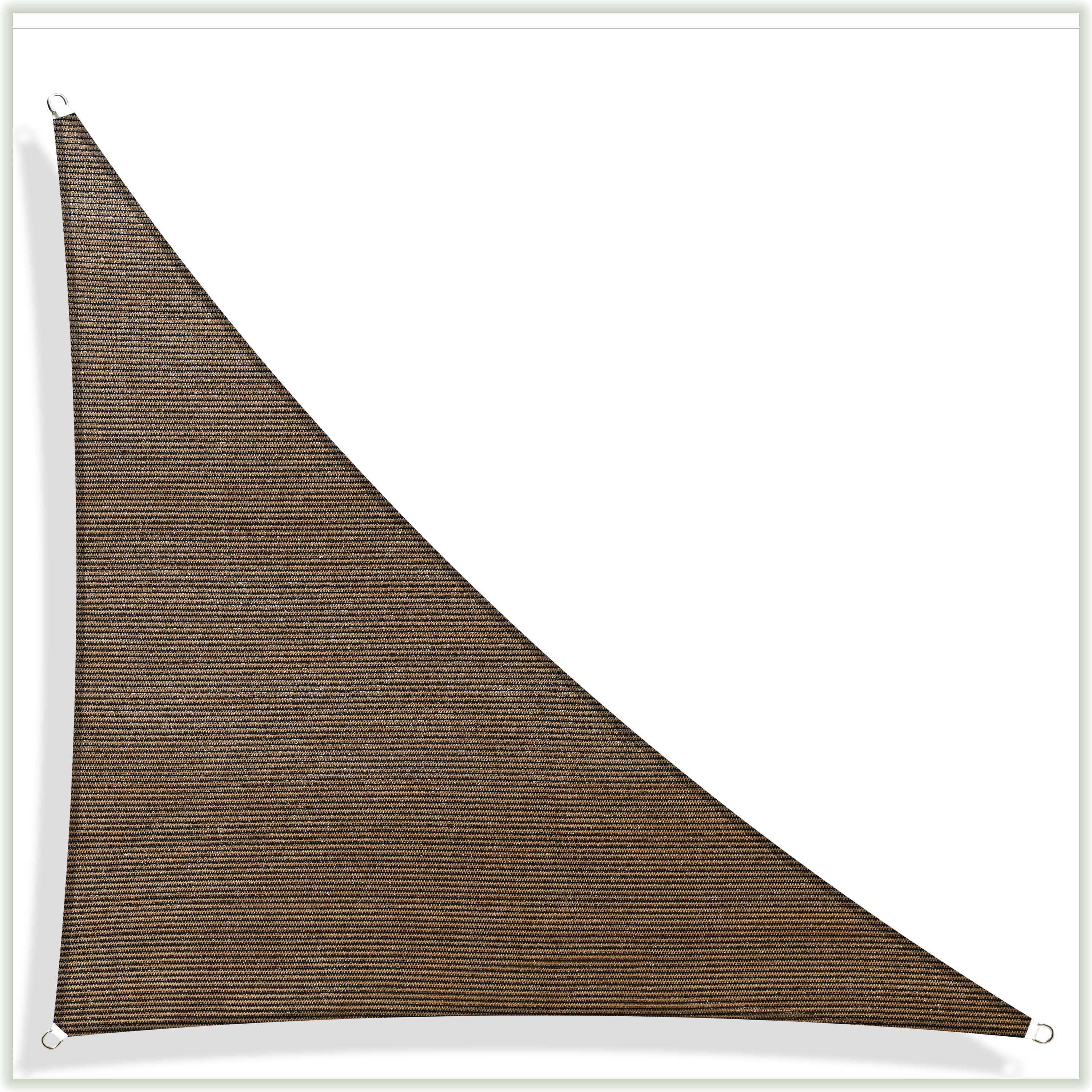 Right Triangle Sun Shade Sail Canopy, Commercial Grade, 7 Sizes, 8 Colors Sun Shade Sail Colourtree 24' x 24' x 33.9' Brown 