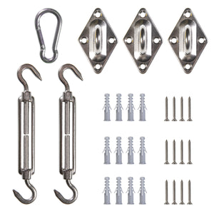 
                  
                    Load image into Gallery viewer, Stainless Steel 6&amp;quot; Sun Shade Sail Hardware Installation Kit - Triangle Hardware &amp;amp; Accessories Amgo 
                  
                