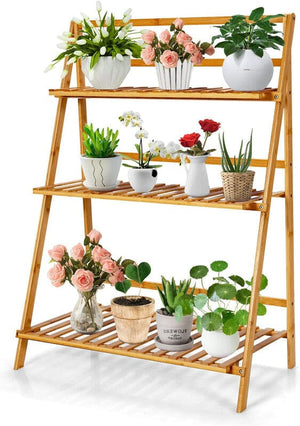 
                  
                    Load image into Gallery viewer, Amgo Plant Stand Amgo 3 39in Nature
                  
                