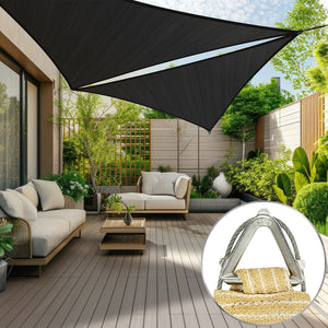 
                  
                    Load image into Gallery viewer, Royal Shade Triangle Pro Ring Shade Sail Royal Shade Black 12x12x12(ft.) 
                  
                