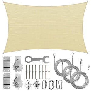 
                  
                    Load image into Gallery viewer, Royal Shade Rectangle Shade Sail With Installation Winch Kit Royal Shade 
                  
                