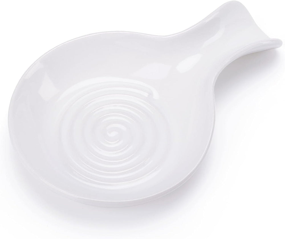 White Ceramic Spoon Holder 7x 4.5
