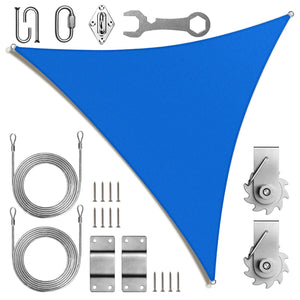 
                  
                    Load image into Gallery viewer, Royal Shade Triangle Shade Sail With Installation Winch Kit Royal Shade 
                  
                