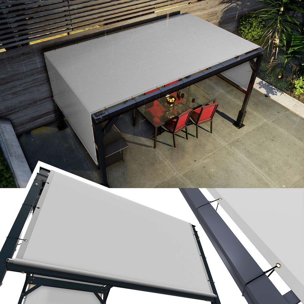 
                  
                    Load image into Gallery viewer, Amgo Pergola Canopy Replacement Amgo 8x12 with rods Gray 
                  
                