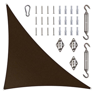 
                  
                    Load image into Gallery viewer, Amgo triangle sun shade sail with hardware Amgo 10x10x14.14 with hardware Brown 
                  
                