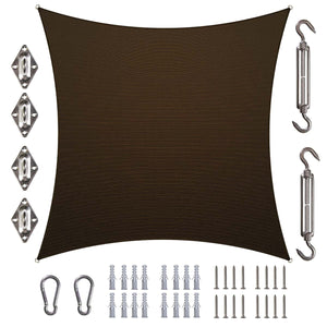 
                  
                    Load image into Gallery viewer, Amgo Rectangle shade sail with hardware Amgo 10x10 with harware Brown 
                  
                