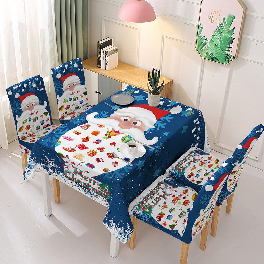 Colourtree Christmas Tablecloth Colourtree Santa Clause-Blue 