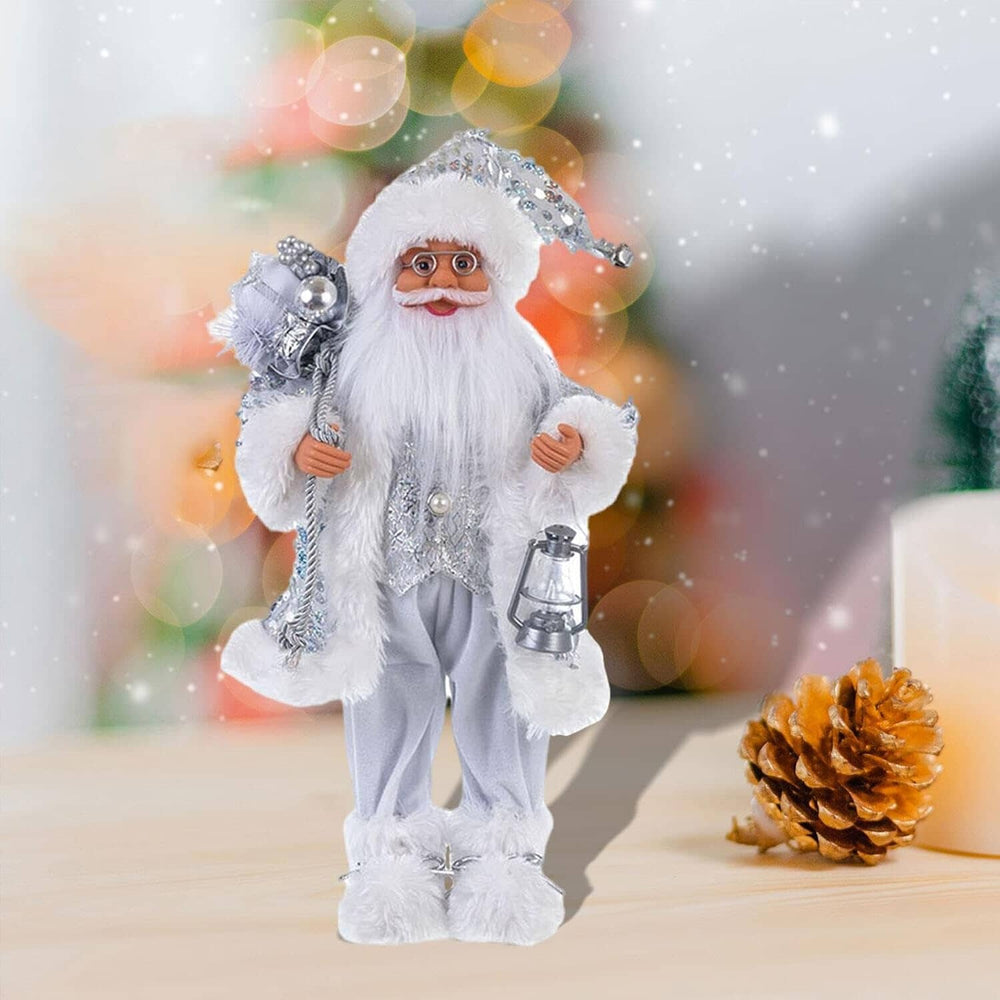 
                  
                    Load image into Gallery viewer, Amgo Christmas Santa Claus with Lantern Amgo Sliver 17.7¡®¡¯ 
                  
                