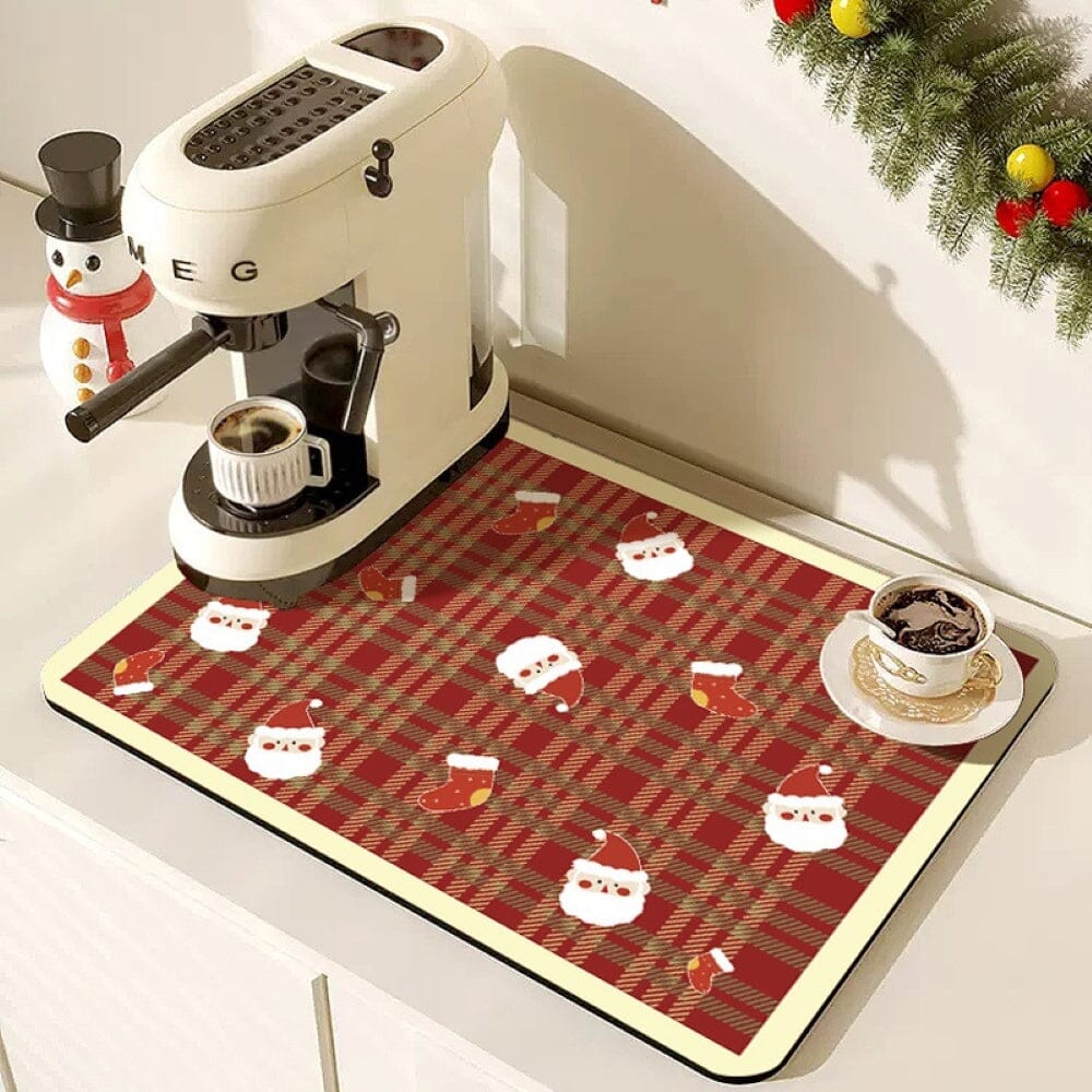 Colourtree Dish Drying Mat Colourtree Santa Claus 11.8x15.8 