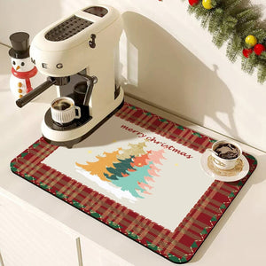 
                  
                    Load image into Gallery viewer, Colourtree Dish Drying Mat Colourtree Red Tree 11.8x15.8 
                  
                