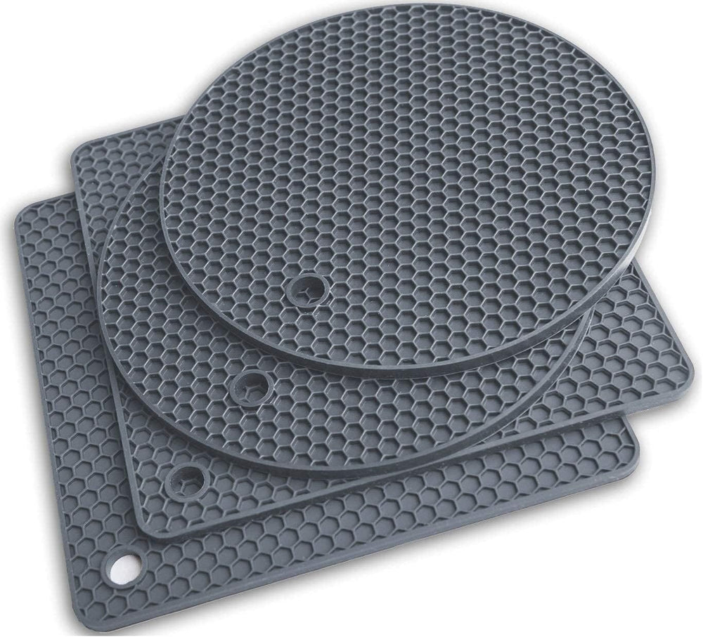 11.8 x 9 Black Silicone Trivet Mat