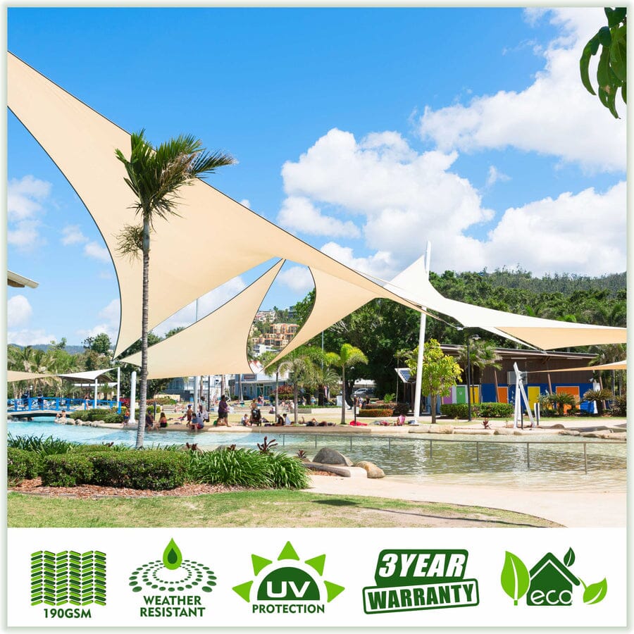 
                  
                    Load image into Gallery viewer, Triangle Sun Shade Sail Canopy, Commercial Grade, 14 Sizes, 7 Colors,Triangle Kit and 3 Ropes Included Sun Shade Sail Colourtree 
                  
                