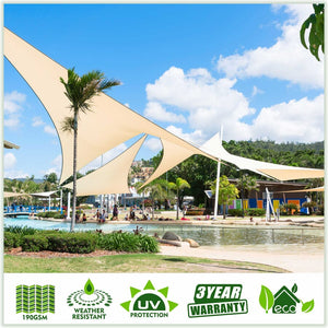 
                  
                    Load image into Gallery viewer, Triangle Sun Shade Sail Canopy, Commercial Grade, 14 Sizes, 7 Colors,Triangle Winch Included Sun Shade Sail Colourtree 
                  
                