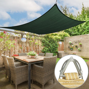 
                  
                    Load image into Gallery viewer, Royal Shade Rectangle Pro Ring Shade Sail Royal Shade Green 12 x 12(ft.) 
                  
                