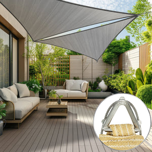 
                  
                    Load image into Gallery viewer, Royal Shade Triangle Pro Ring Shade Sail Royal Shade Gray 12x12x12(ft.) 
                  
                