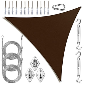 
                  
                    Load image into Gallery viewer, Royal Shade Triangle Waterproof Shade Sail with Hardware Royal Shade 12x12x12 Brown T-KIT6
                  
                