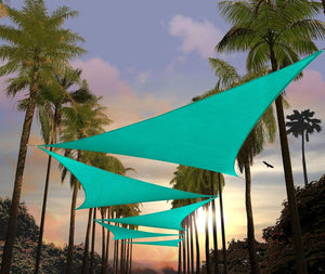 
                  
                    Load image into Gallery viewer, Amgo triangle sun shade sail Amgo 8x8x8 Turquoise 
                  
                