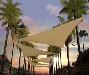 
                  
                    Load image into Gallery viewer, Amgo triangle sun shade sail Amgo 8x8x8 Sand Beige 
                  
                