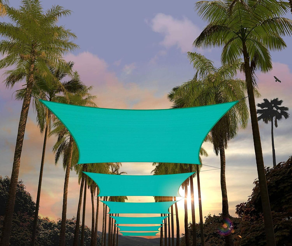 
                  
                    Load image into Gallery viewer, Amgo Rectangle shade sail Amgo 8x10 Turquoise 
                  
                