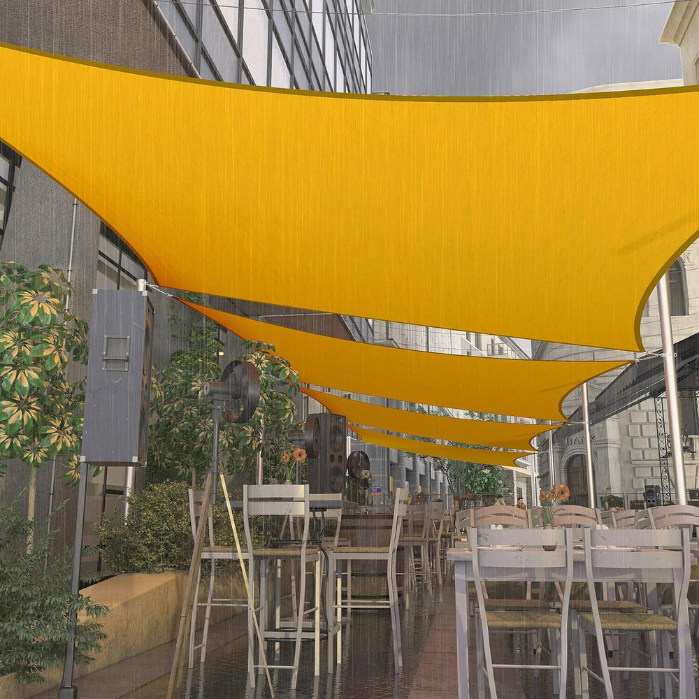 
                  
                    Load image into Gallery viewer, Amgo Waterproof Rectangle Shade Sail Amgo 7x12 Yellow 
                  
                