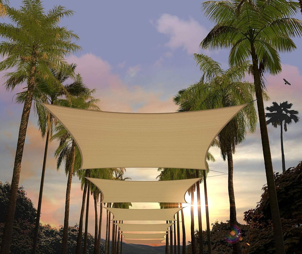 
                  
                    Load image into Gallery viewer, Amgo Rectangle shade sail Amgo 8x10 Sand Beige 
                  
                