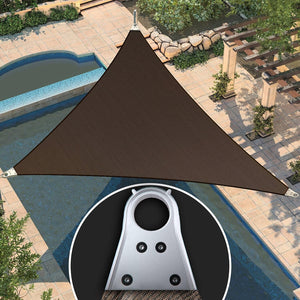 
                  
                    Load image into Gallery viewer, Amgo Super Ring Triangle Shade Sail Amgo 12x12x12 Brown 
                  
                