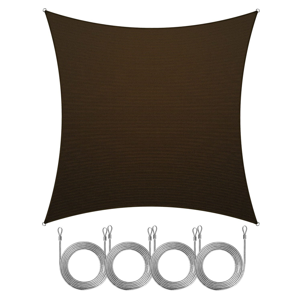 
                  
                    Load image into Gallery viewer, Amgo Rectangle shade sail with hardware Amgo 10x10 with rope Brown 
                  
                