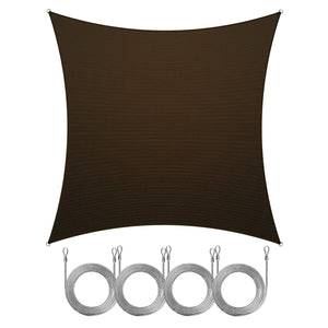 
                  
                    Load image into Gallery viewer, Amgo Rectangle shade sail with hardware Amgo 10x10 with rope Brown 
                  
                