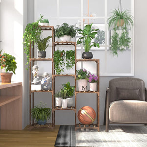 
                  
                    Load image into Gallery viewer, Wood Plant Stand colourtree 
                  
                