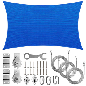 
                  
                    Load image into Gallery viewer, Royal Shade Rectangle Shade Sail With Installation Winch Kit Royal Shade 
                  
                