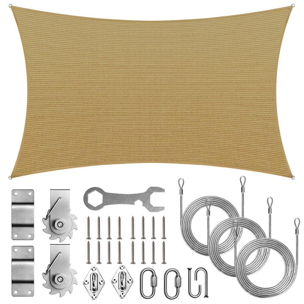 
                  
                    Load image into Gallery viewer, Royal Shade Rectangle Shade Sail With Installation Winch Kit Royal Shade 
                  
                