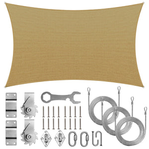 
                  
                    Load image into Gallery viewer, Royal Shade Rectangle Shade Sail With Installation Winch Kit Royal Shade 
                  
                