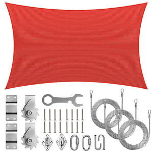 
                  
                    Load image into Gallery viewer, Royal Shade Rectangle Shade Sail With Installation Winch Kit Royal Shade 
                  
                