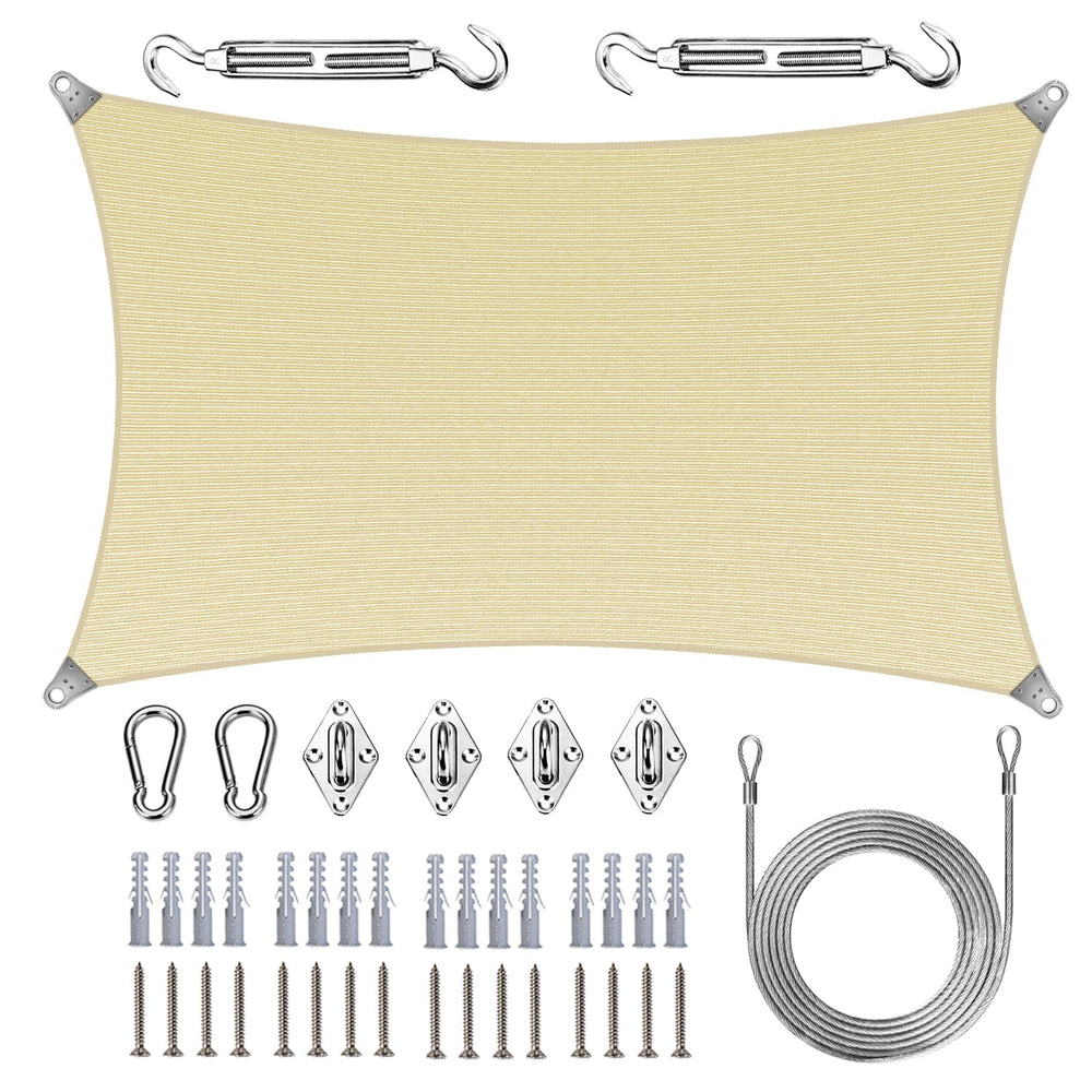 
                  
                    Load image into Gallery viewer, Royal Shade Rectangle Super Ring Shade Sail with Hardware Royal Shade 
                  
                