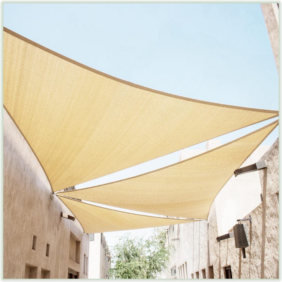 Triangle Sun Shade Sail Canopy, Commercial Grade, 14 Sizes, 7 Colors,Triangle Winch Included Sun Shade Sail Colourtree 