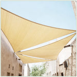 Triangle Sun Shade Sail Canopy, Commercial Grade, 14 Sizes, 7 Colors,Triangle Kit and 3 Ropes Included Sun Shade Sail Colourtree 