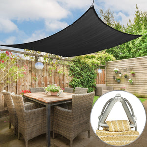 
                  
                    Load image into Gallery viewer, Royal Shade Rectangle Pro Ring Shade Sail Royal Shade Black 12 x 12(ft.) 
                  
                