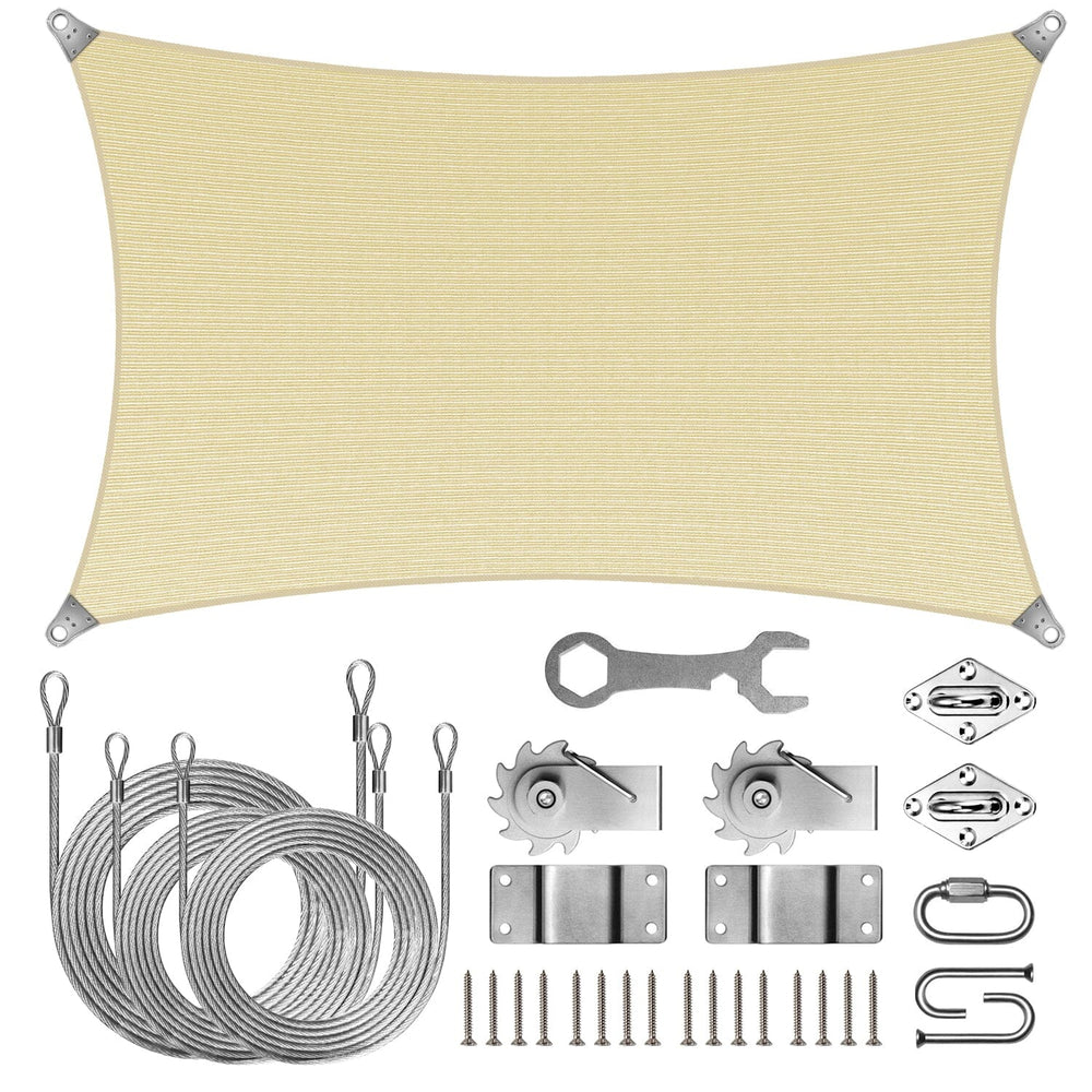 
                  
                    Load image into Gallery viewer, Royal Shade Rectangle Super Ring Shade Sail with Hardware Royal Shade 
                  
                