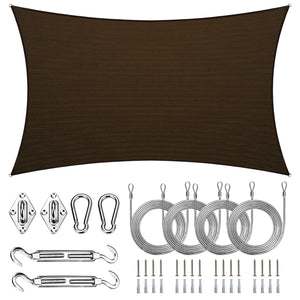 
                  
                    Load image into Gallery viewer, Royal Shade Rectangle Shade Sail With Kit+Rope Royal Shade 8x10 Brown 
                  
                
