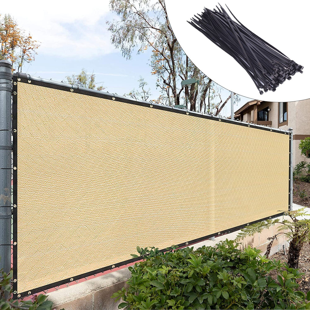 Royal Shade Custom Fence Screen 3, 4, 5, 6, 8 ft Royal Shade 3x100 beige 