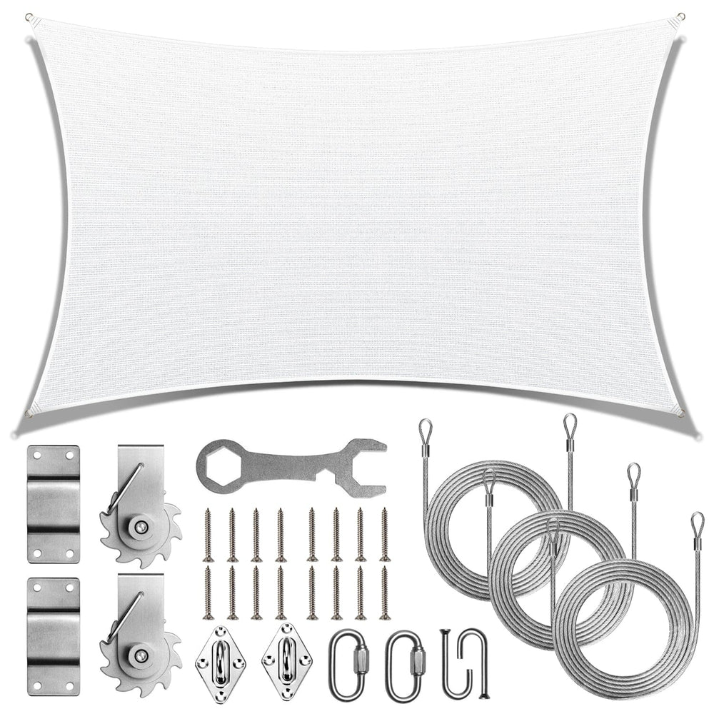 
                  
                    Load image into Gallery viewer, Royal Shade Rectangle Shade Sail With Installation Winch Kit Royal Shade 
                  
                