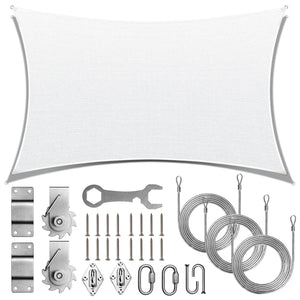 
                  
                    Load image into Gallery viewer, Royal Shade Rectangle Shade Sail With Installation Winch Kit Royal Shade 
                  
                
