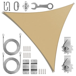 
                  
                    Load image into Gallery viewer, Royal Shade Triangle Shade Sail With Installation Winch Kit Royal Shade 
                  
                