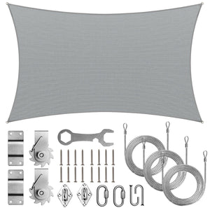 
                  
                    Load image into Gallery viewer, Royal Shade Rectangle Shade Sail With Installation Winch Kit Royal Shade 
                  
                