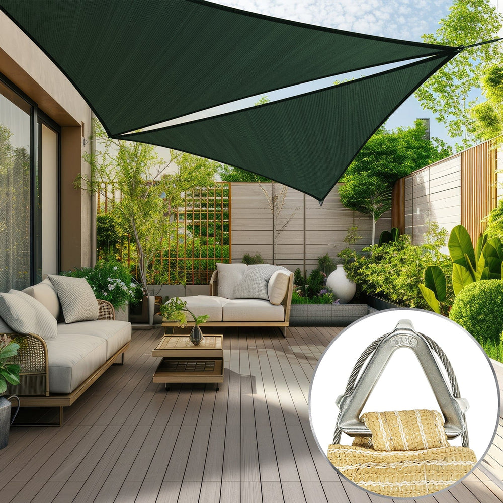 
                  
                    Load image into Gallery viewer, Royal Shade Triangle Pro Ring Shade Sail Royal Shade Green 12x12x12(ft.) 
                  
                
