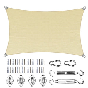 
                  
                    Load image into Gallery viewer, Royal Shade Rectangle Super Ring Shade Sail with Hardware Royal Shade 12x8 R-KIT10 
                  
                
