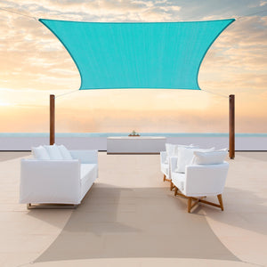 
                  
                    Load image into Gallery viewer, Rectangle Sun Shade Sail Canopy, Commercial Grade, 14 Sizes, 7 Colors Sun Shade Sail Colourtree 16&amp;#39; x 20&amp;#39; Turquoise 
                  
                